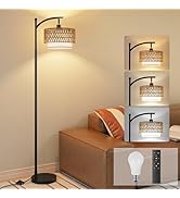 Ambimall Arc Floor Lamp for Living Room with Remote, Color Temperature & Brightness Adjustable, B...