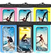 6 Pack Waterproof Phone Pouch IPX8 Universal Waterproof Case Dry Bag Phone Protector for iPhone 1...