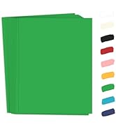 8.5 x 11 Green Card Stock, Goefun 50 Pack Green Cardstock, 65lb Printer Paper for Cards Making, O...