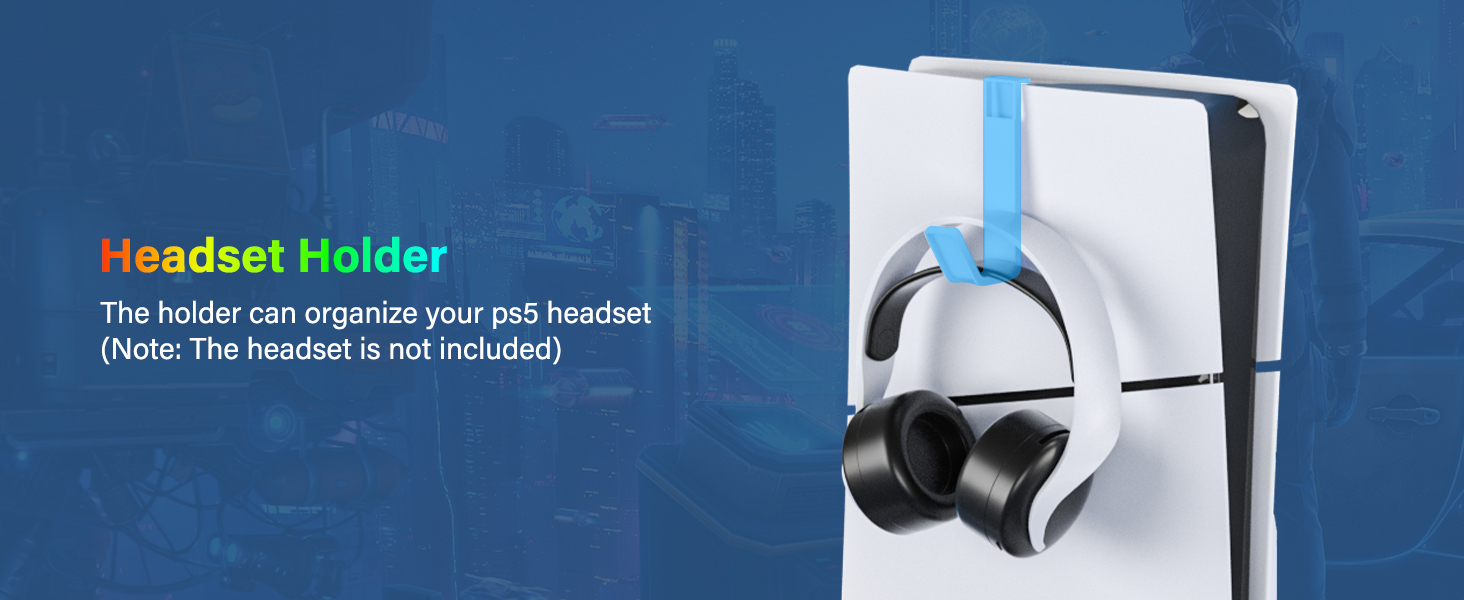 ps5 cooling stand with headset holder