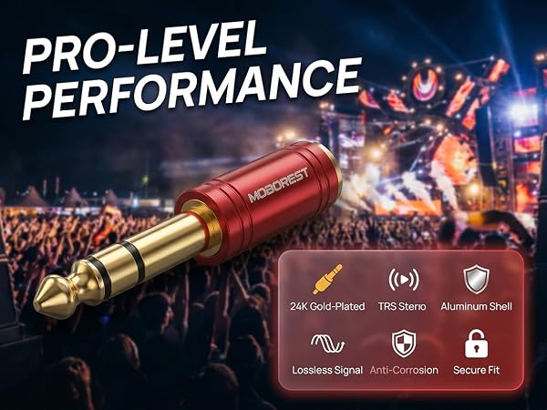 3.5mm to 1/4'' Stereo Audio Adapter, 3.5mm to 1/4'' (6.35mm) Headphone Adapter