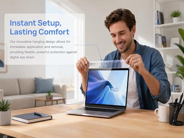 Anti Blue Light Blocking Screen Protector Panel