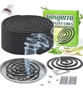 20 Pack Mosquito Repellent Coils, Natural Citronella Mosquito Coils Outdoor Indoor - 7 Hour Long ...
