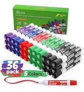 SUIN Dry Erase Markers, Chisel Tip Whiteboard Markers, Low Odor White Board Markers, Chisel Tip M...
