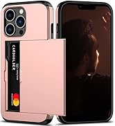 Nvollnoe for iPhone 13 Pro Case with Card Holder Heavy Duty Protective Dual Layer Shockproof Hidd...