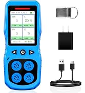 ZYKYCX 4 Gas Monitor Multi Gas Detector for O2, CO, H2S, Combustible Gas Tester, Rechargeable 4 G...