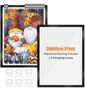 GHHKUD 2Pack Diamond Painting Frames, Frames for 30x40cm Diamond Painting Canvas, Magnetic Diamon...