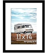 PEALSN 11x14 Picture Frame, Display Pictures 8 x 10 with Mat or 11 x 14 Without Mat for Wall Moun...