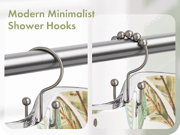 Amazer Double Shower Curtain Hooks