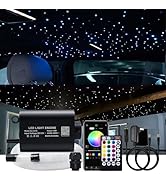 AKEPO 16W Fiber Optic Lights Star Ceiling Light Kit APP Control for Car & Home,Fibre Optical Cabl...