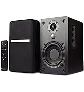 SINGING WOOD BT25 Bluetooth Powered Bookshelf Speakers for Record Player with Built-in Amplifier ...