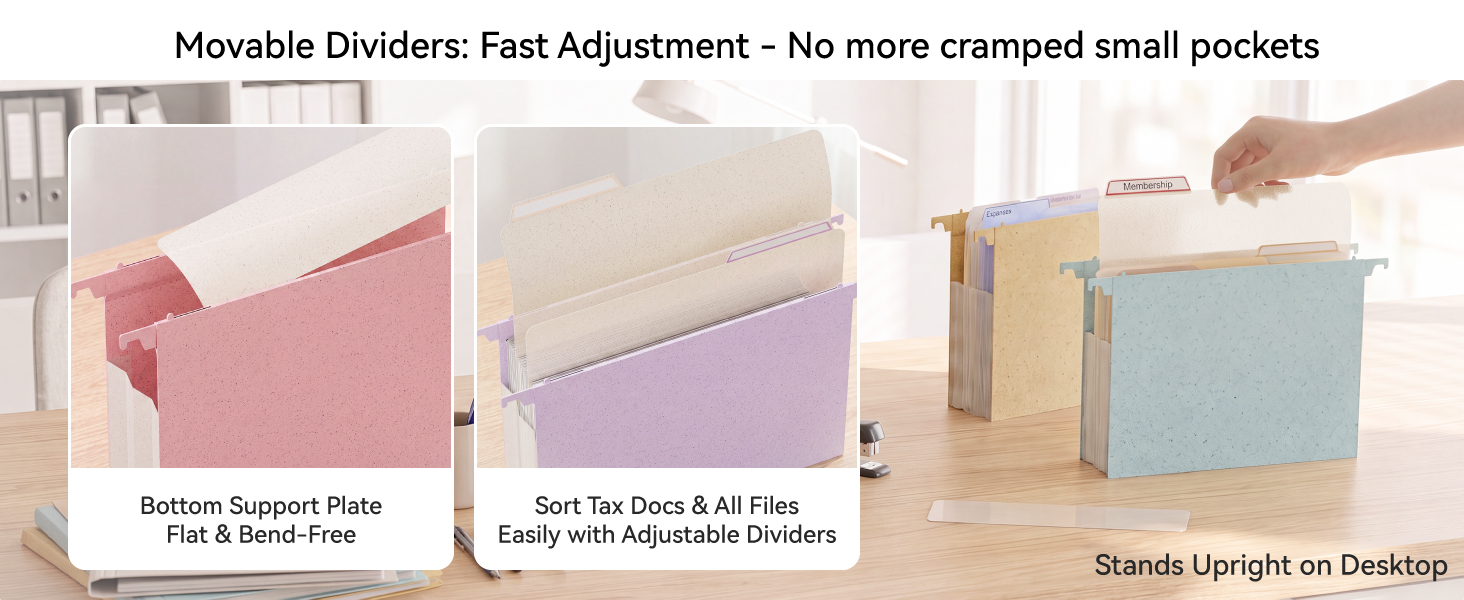 Wheat Straw Expanding Hanging File Folders