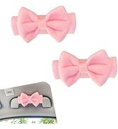 Hugwits 2 PCS Car Inside Roof Handle Covers, Cute Bow Anti-Slip Vehicle Interior Door Pull Handle...