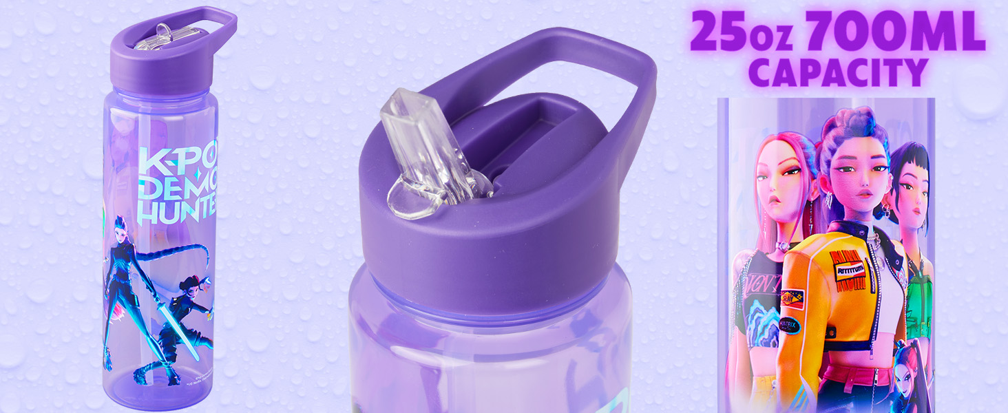 KPop Demon Hunters Officially Licensed Huntrix Water Bottle for Girls