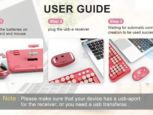 Wireless Keyboard and Mouse Combo