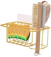 blueden 3-in-1 Adhesive Sink Caddy Kitchen Sink Organizer,Stainless Steel Sponge and Brush Holder...