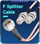 F-Type Splitter Cable F Male to F Dual Female Coax Splitter Cable TV Splitter Cable