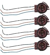 Qasim 3156 3157 Pre-Wired Harness Sockets T25 Bulb Sockets Female Adapter Turn Signal Tail Stop R...