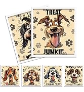 VISSTREE Funny Dog Swedish Dishcloths for Kitchen, 6 Pack Absorbent Swedish Dish Cloths, Reusable...