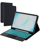 for Galaxy Tab A9+/A11+ 11 inch Case with Keyboard - 7 Color Backlit Detachable Wireless Tablet C...