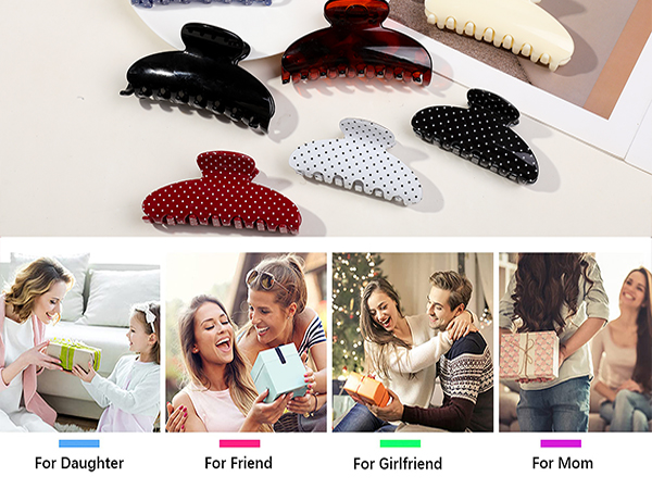 Hair claw clips
