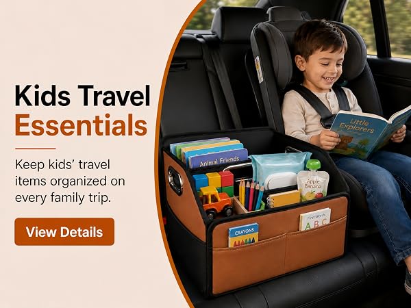 car seat organizer backseat Keep toys, books, snacks neatly stored for family trips.