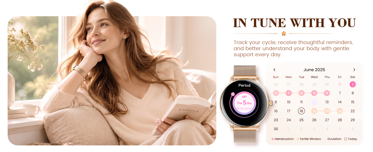 Track your cycle, receive thoughtful reminders, and better understand your body.