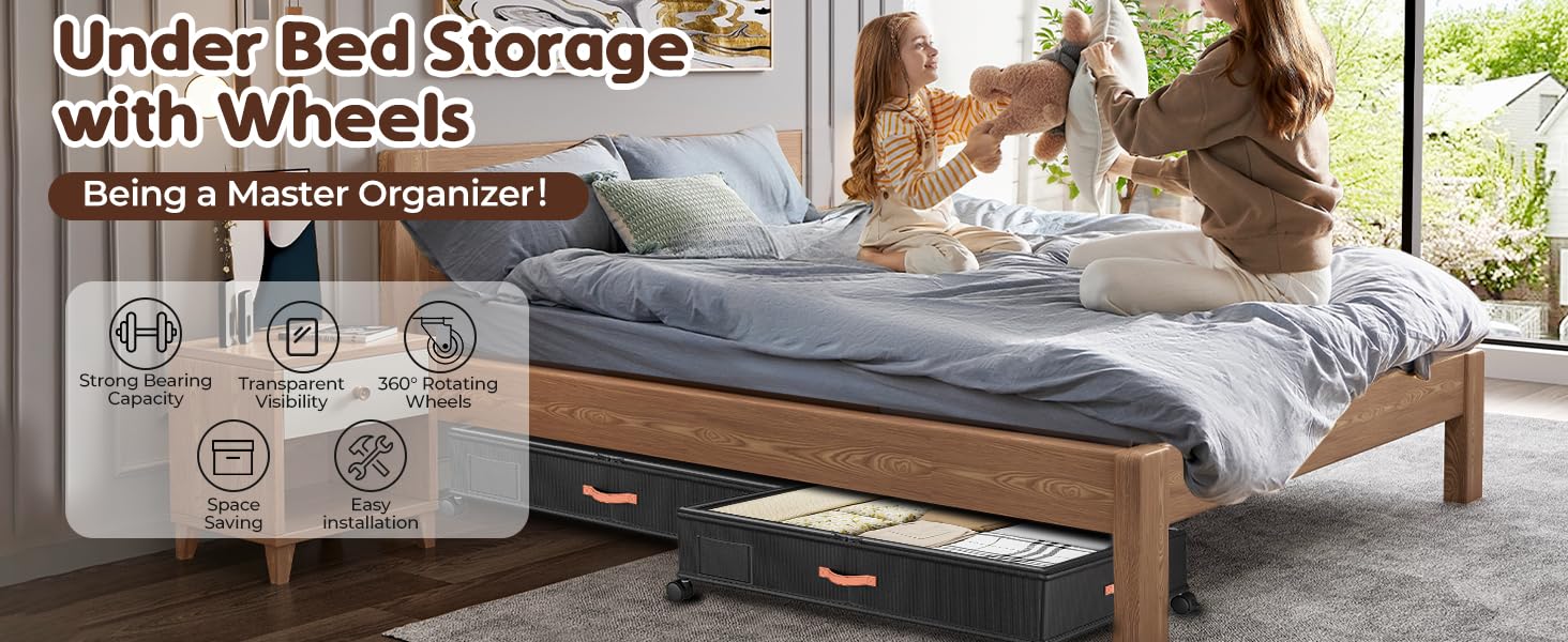 Under Bed Storage with Wheels, Being a Master Organizer!