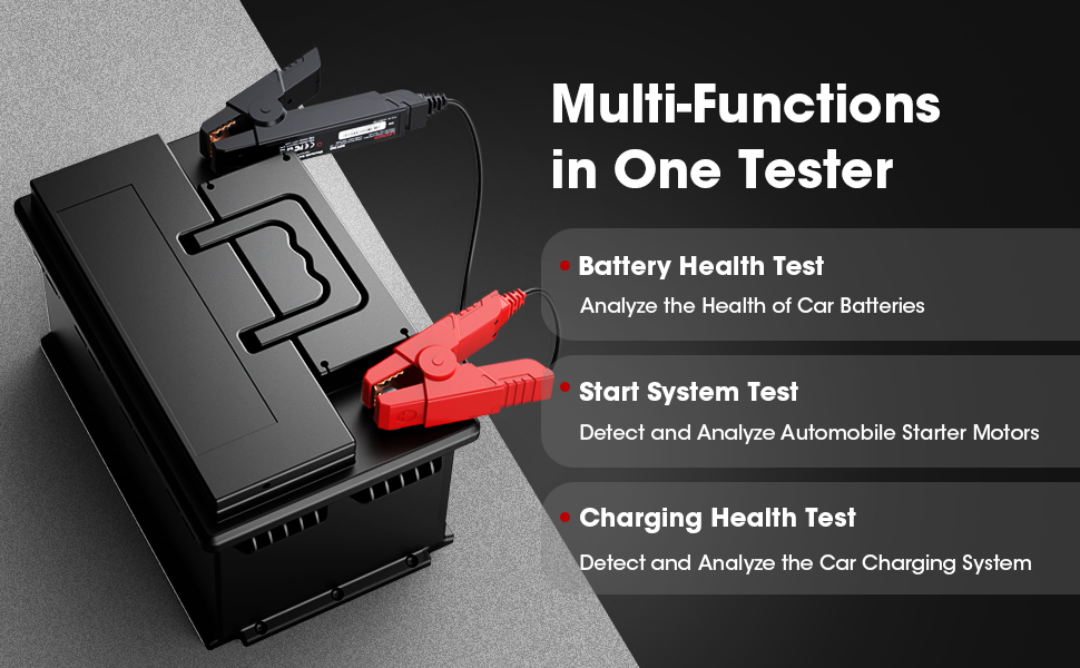 launch bst360 car battery load tester 6v 12v automotive battery alternator tester for all batteries