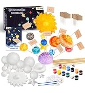 Pllieay 63PCS Solar System Foam Ball Kit Includes Color Pigments, Palette, Mixed Sized Polystyren...