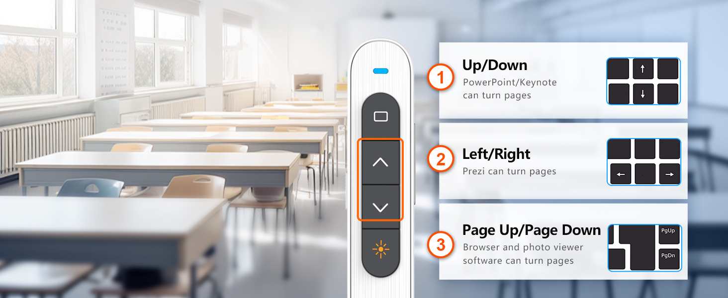 Norwii-N27-long-range-presentation-clicker-3modes