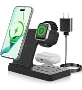 Charging Station Travel Wireless Charger: 3-in-1 Charger Stand Multiple Devices - for iPhone 16e ...