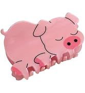 WsjiaboFux Pink Pig Delicate Dinosaur Hair Clip Hair Claw Stylish Pig Hair Grip Animal Hair Faste...