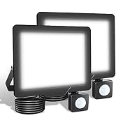 SKYWORLD 2 Pcs Motion Sensor Led Flood Lights Outdoor, 30W 3000LM Super Bright Spot Security Ligh...