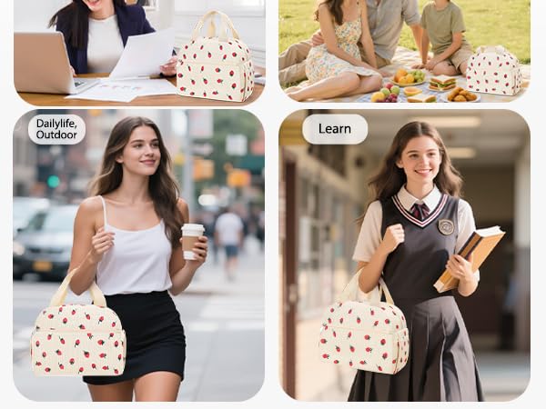 Cute Strawberry lunch bag