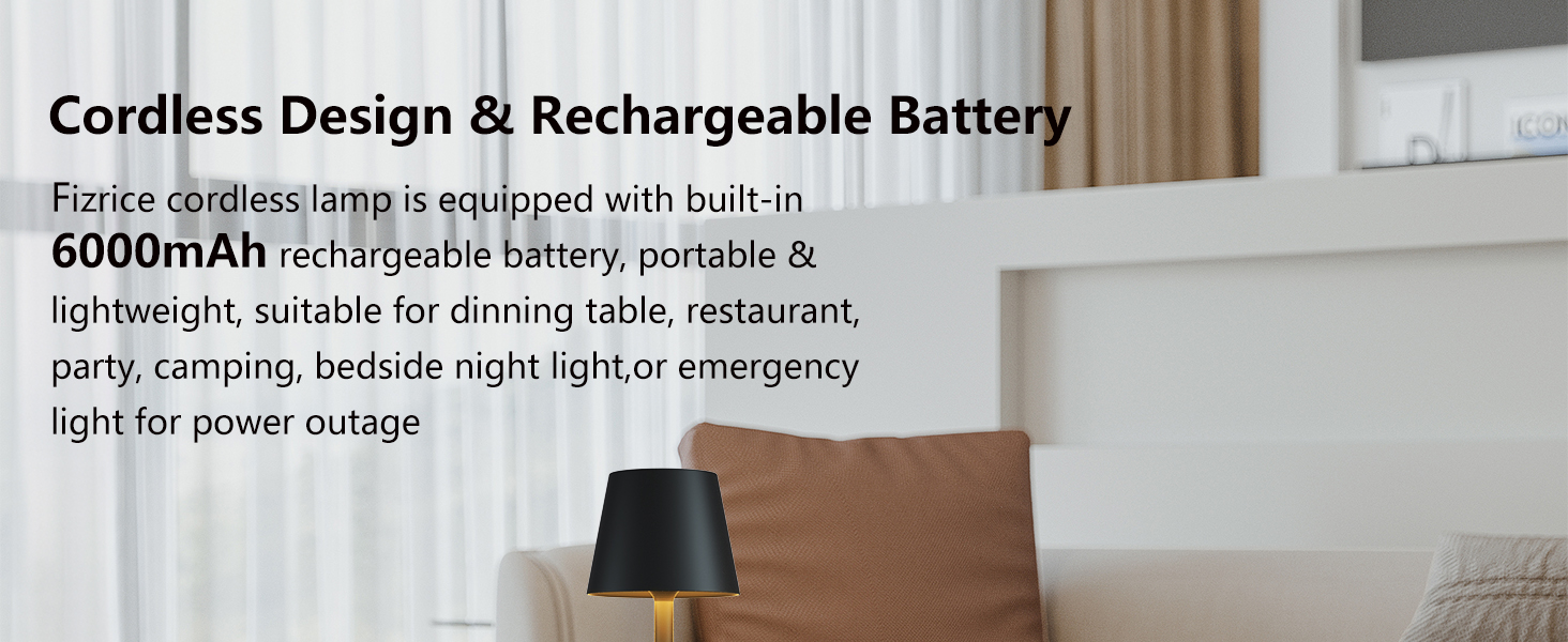 rechargeable lamp cordless
