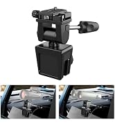 APEXEL CNC Aluminum Car Window Mount for Spotting Scope, 360° Adjustable Car Window Clip With Qui...