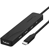 SABRENT USB C Hub, 5-in-1 USB Hub with USB to HDMI Adapter 4K@60Hz, USB C Docking Station 100W Po...