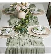 Leetaltree Luxury Sparkling Scarf Table Runner 120 Inch 10FT - Silk Shine, Elegant Gift Set with ...