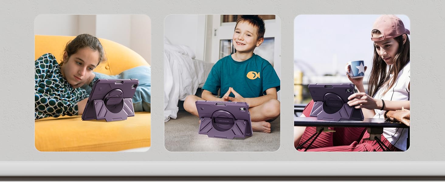 Dexnor for iPad (A16) 11th/10th Generation Case with military grade shockproof protection