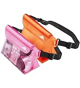 HEETA 2-Pack Waterproof Pouch with Waist Strap, Screen Touchable Dry Bag with Adjustable Belt for...