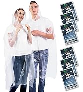 SWOGAA Disposable Rain Ponchos for Kids 6 Pack/Adults 10 and 6 Pack/Ponchos Family 6 Pack Extra T...
