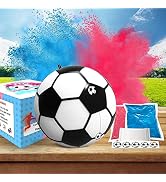 POPUPARTY Gender Reveal Soccer Ball, Soccer Ball Gender Reveal with Pink and Blue Powder for Boy ...