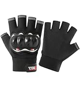 KEYSDEX Fingerless Tactical Motorcycle Gloves for Men Women, Breathable TPU Protection, for Cycli...