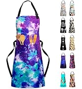 Sosolong Adjustable Waterproof Apron Bib Apron with 2 Pockets Cooking Kitchen Aprons for Women Me...