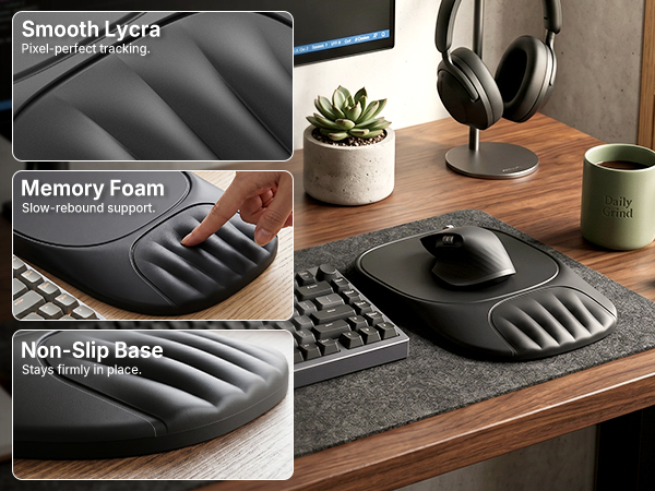 thick high resilience memory foam smooth surface anti slip rubber base bottom