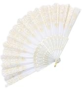 EOSAU Handheld Chinese Folding Fan Hand Fans for Women Foldable Bulk for Party Wedding Church Dan...