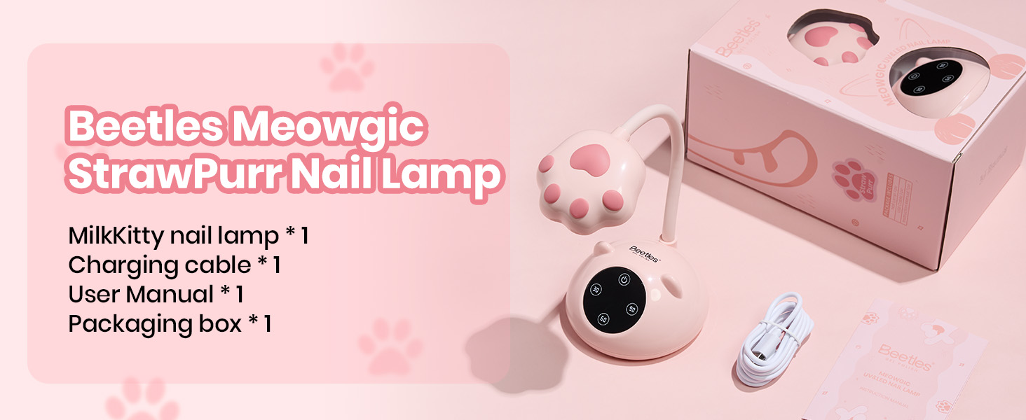 Beetles Gooseneck UV Nail Lamp - Meowgic MilkKitty Mini LED Nail Light