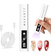 Makartt UV Nail Lamp, Handheld Flash Cure Lamp with Painless Mode Rechargeable Portable Nail Ligh...