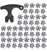 51 Pcs Golf Shoe Spikes Replacements Set Includes 50 Shoe Cleats Replacement & 1 Black Cleats Spa...